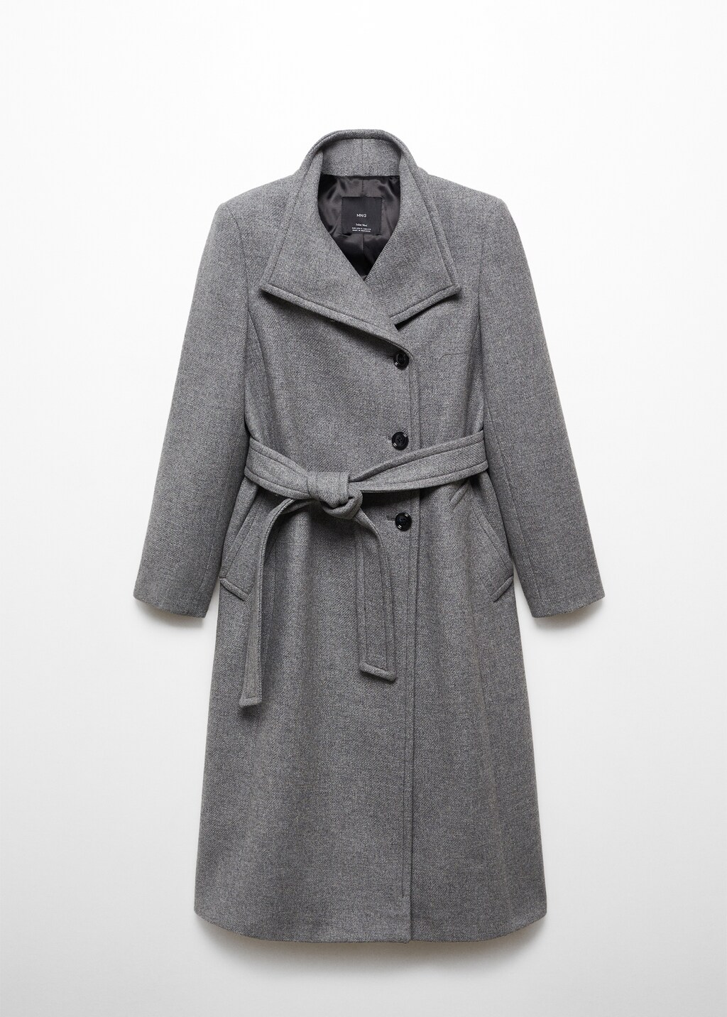 Belted Manteco wool coat