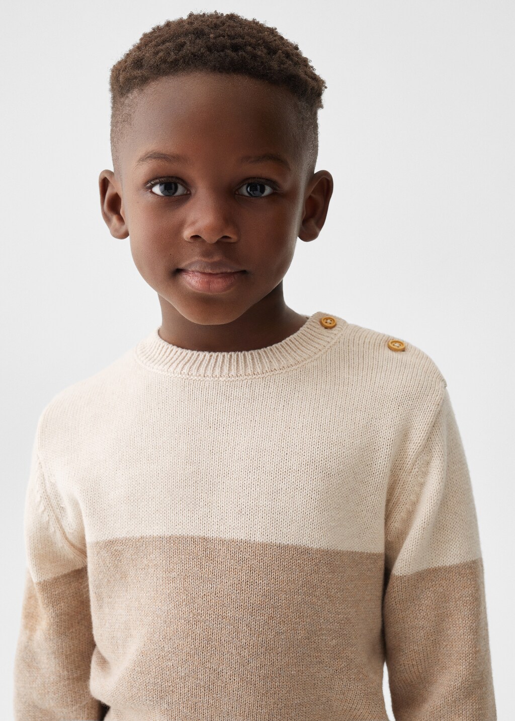 Contrasting knit sweater - Details of the article 1