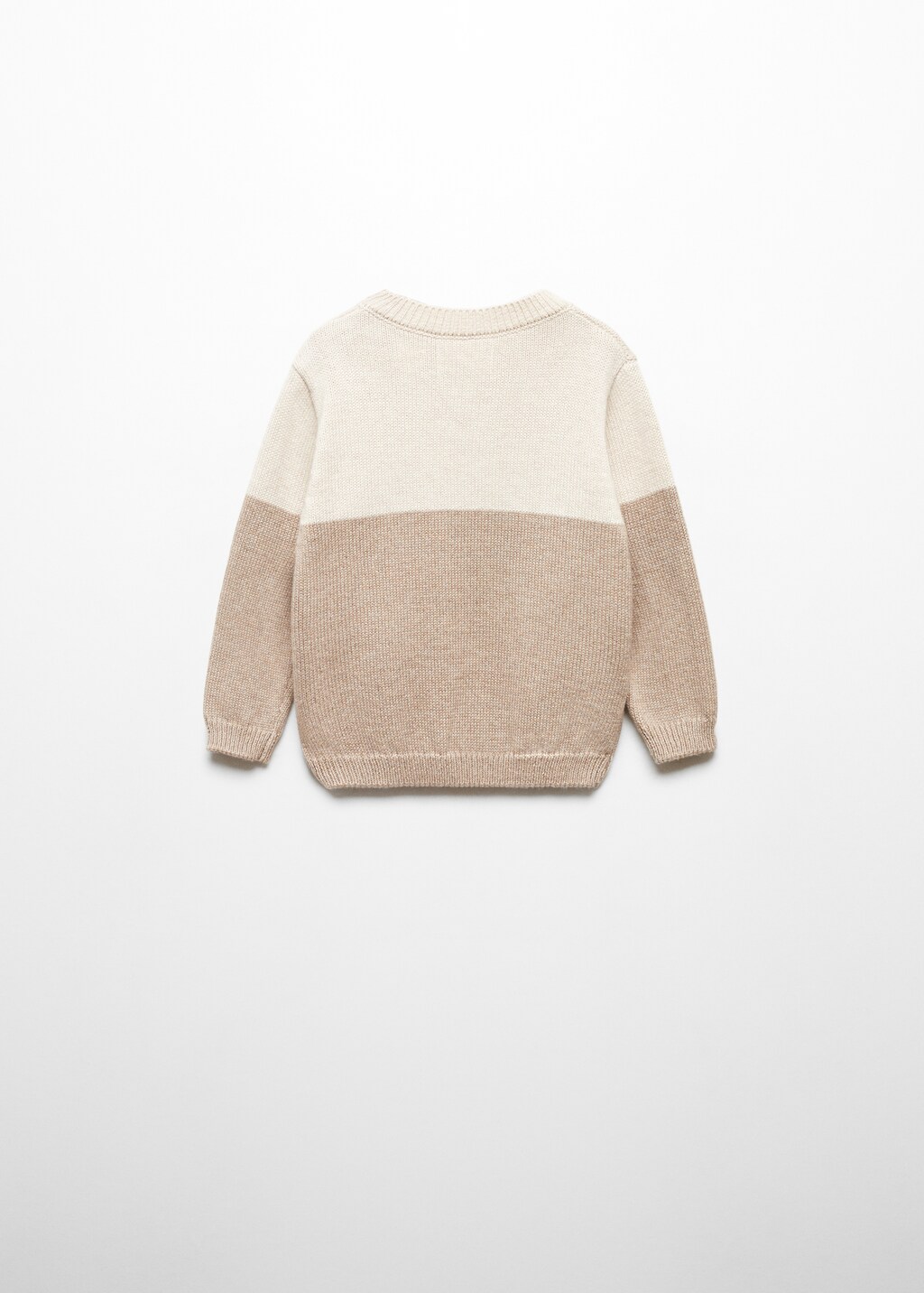 Contrasting knit sweater - Reverse of the article