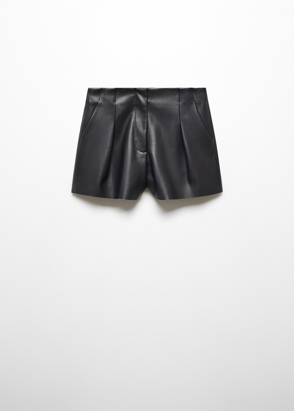 Skin-effect pleated shorts - Article without model