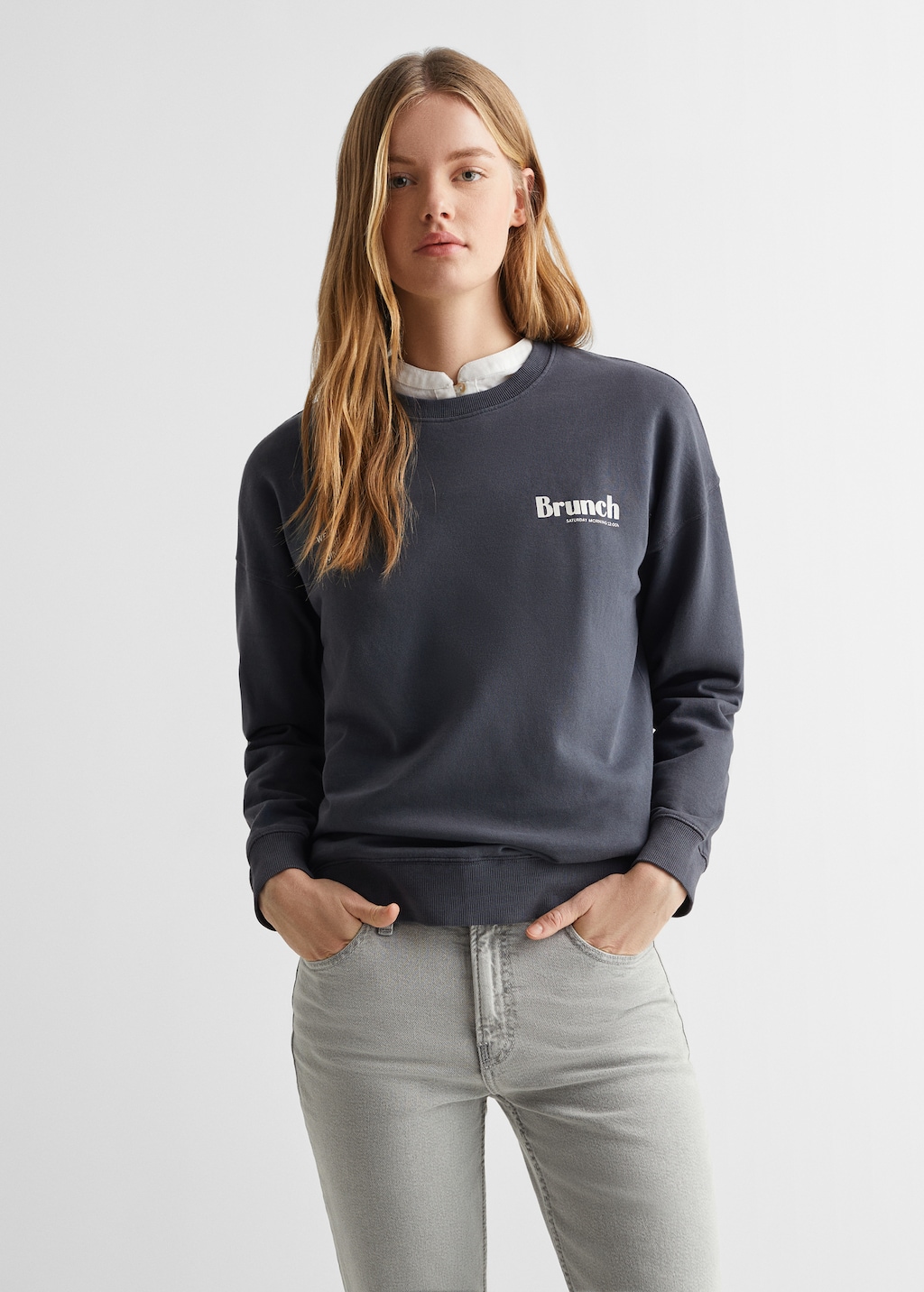 Printed message sweatshirt - Medium plane