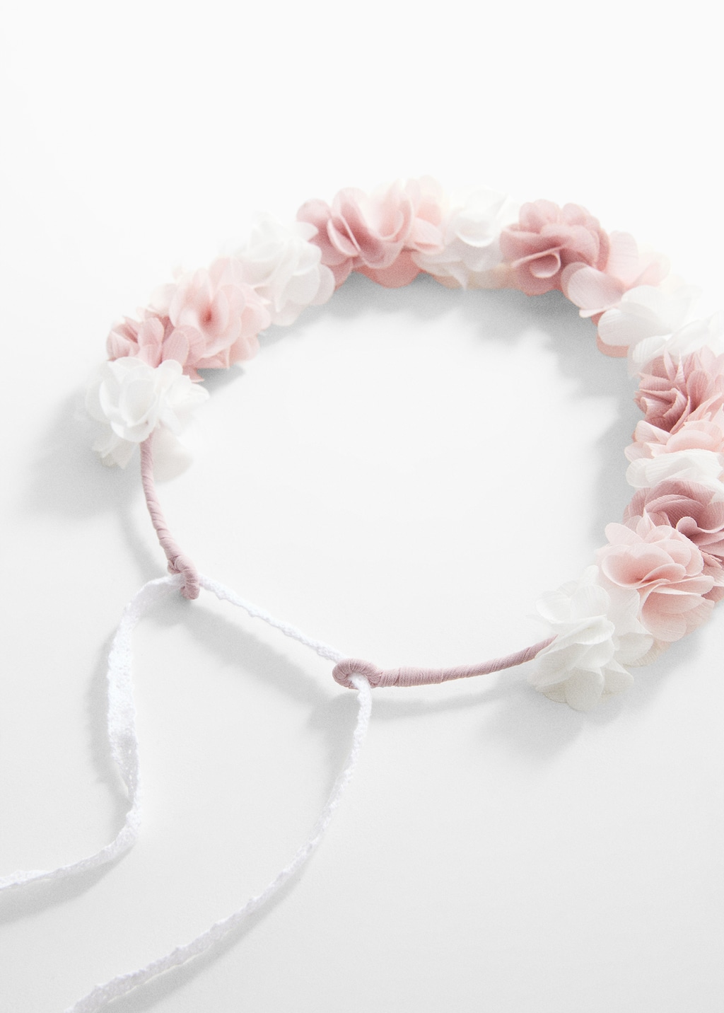 Headband with embossed flowers - Medium plane