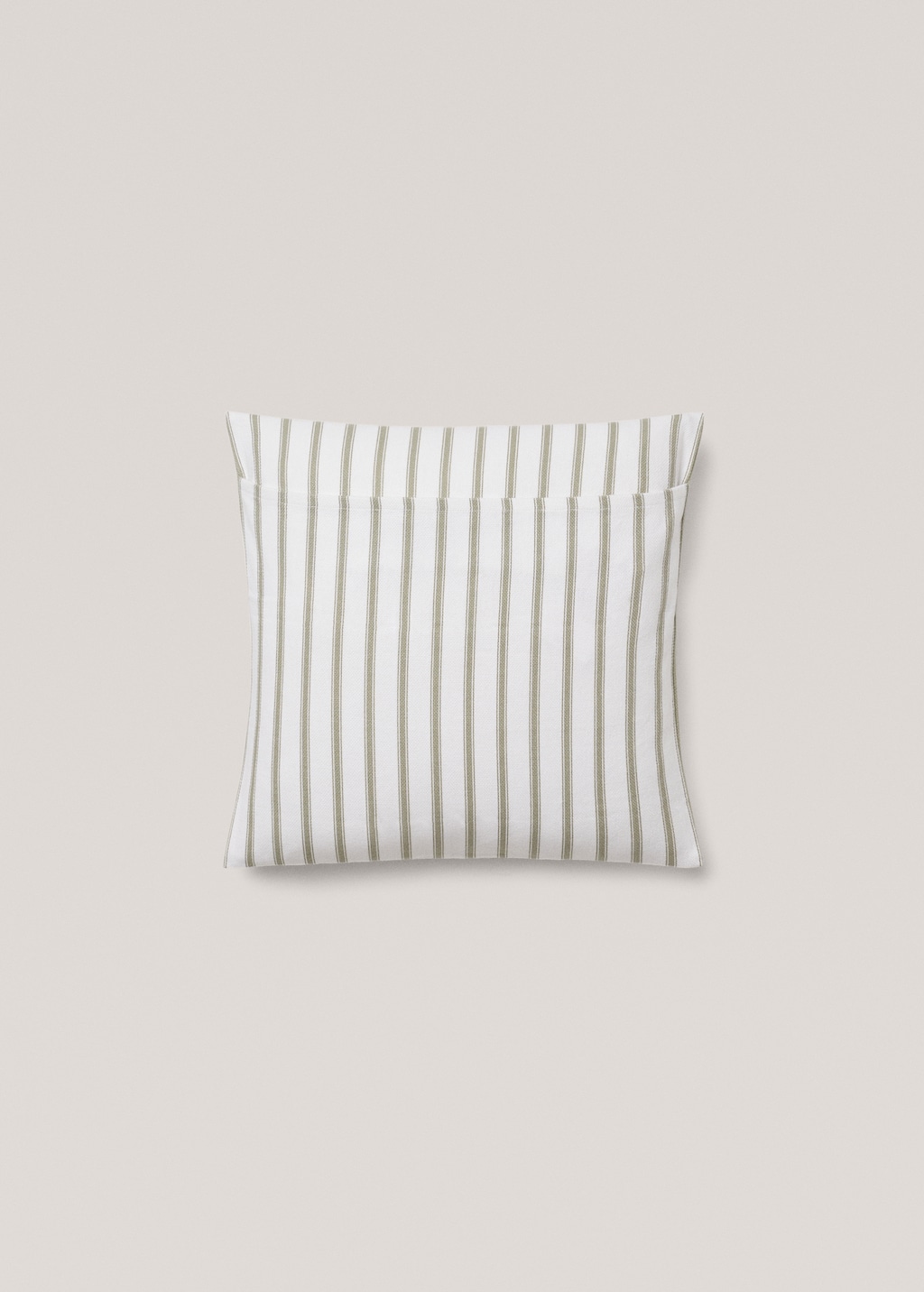 Striped cotton cushion cover 45x45cm - Details of the article 1