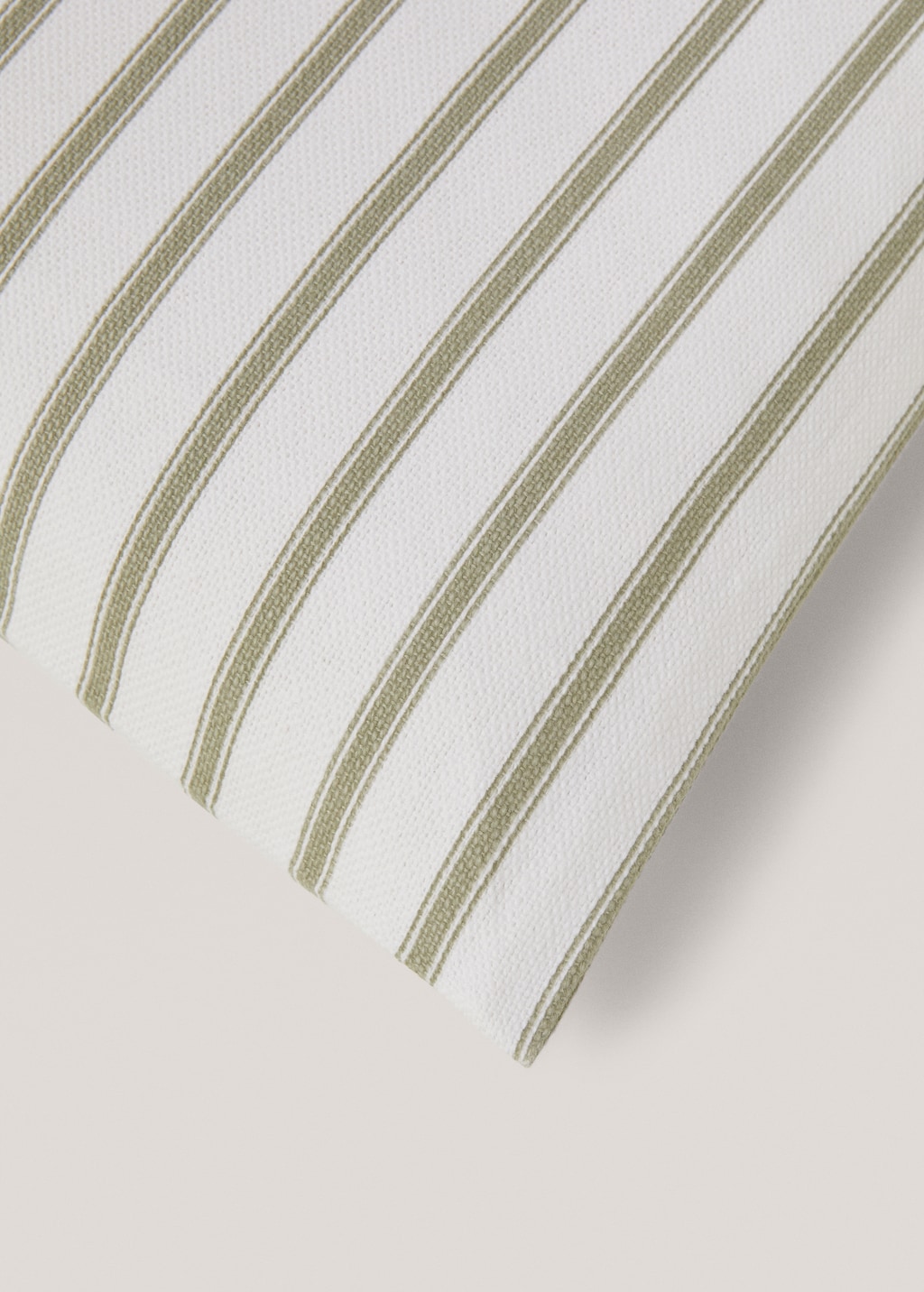 Striped cotton cushion cover 45x45cm - Details of the article 3