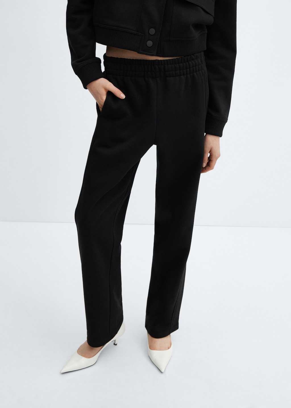 Cotton jogger-style trousers - Medium plane