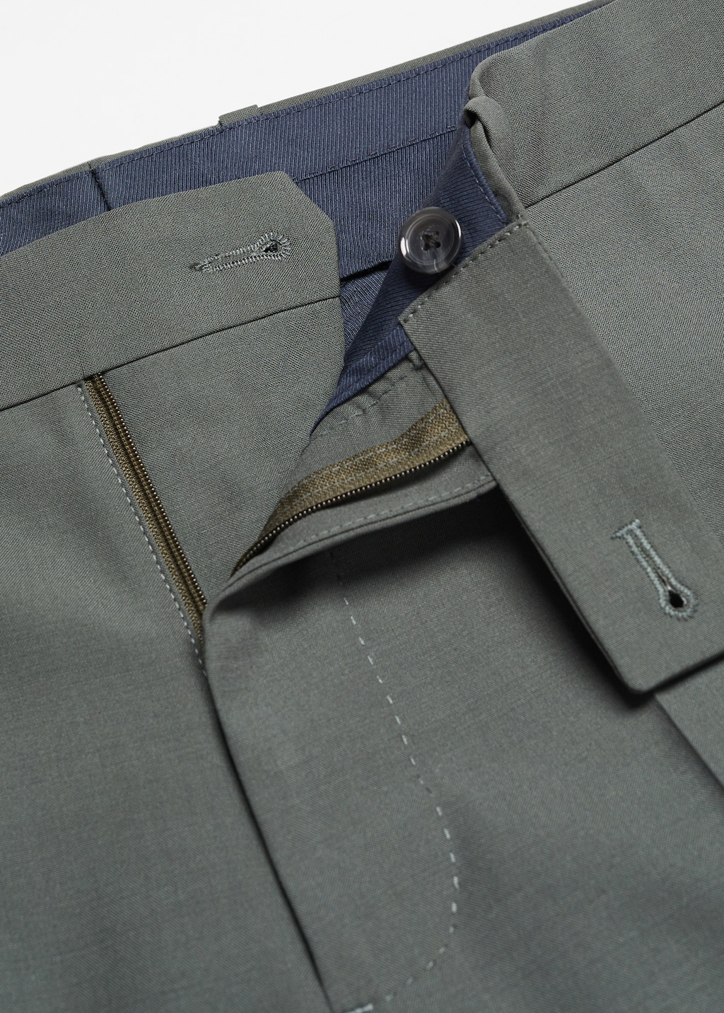 Slim fit wool suit trousers - Details of the article 8