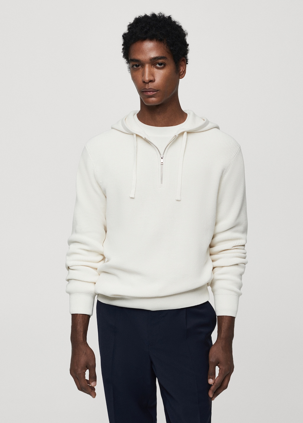 Hooded knit sweatshirt - Medium plane