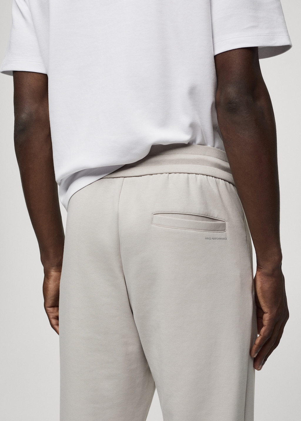 Technical-fabric joggers with drawstring - Details of the article 4