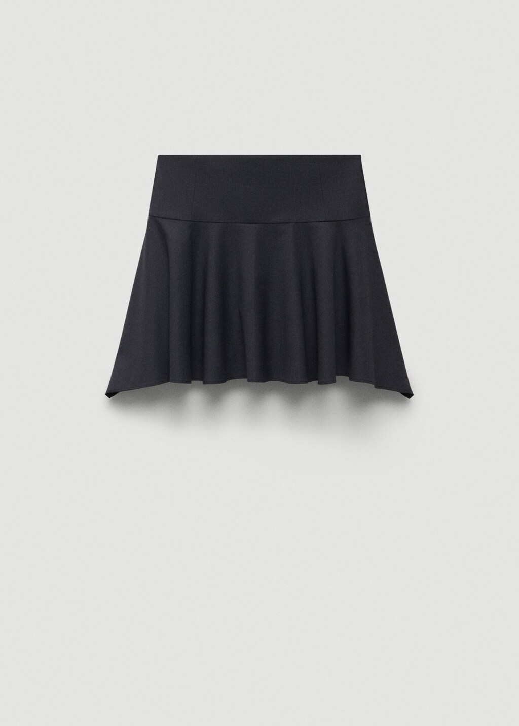 Wool mini-skirt with asymmetrical hem - Article without model