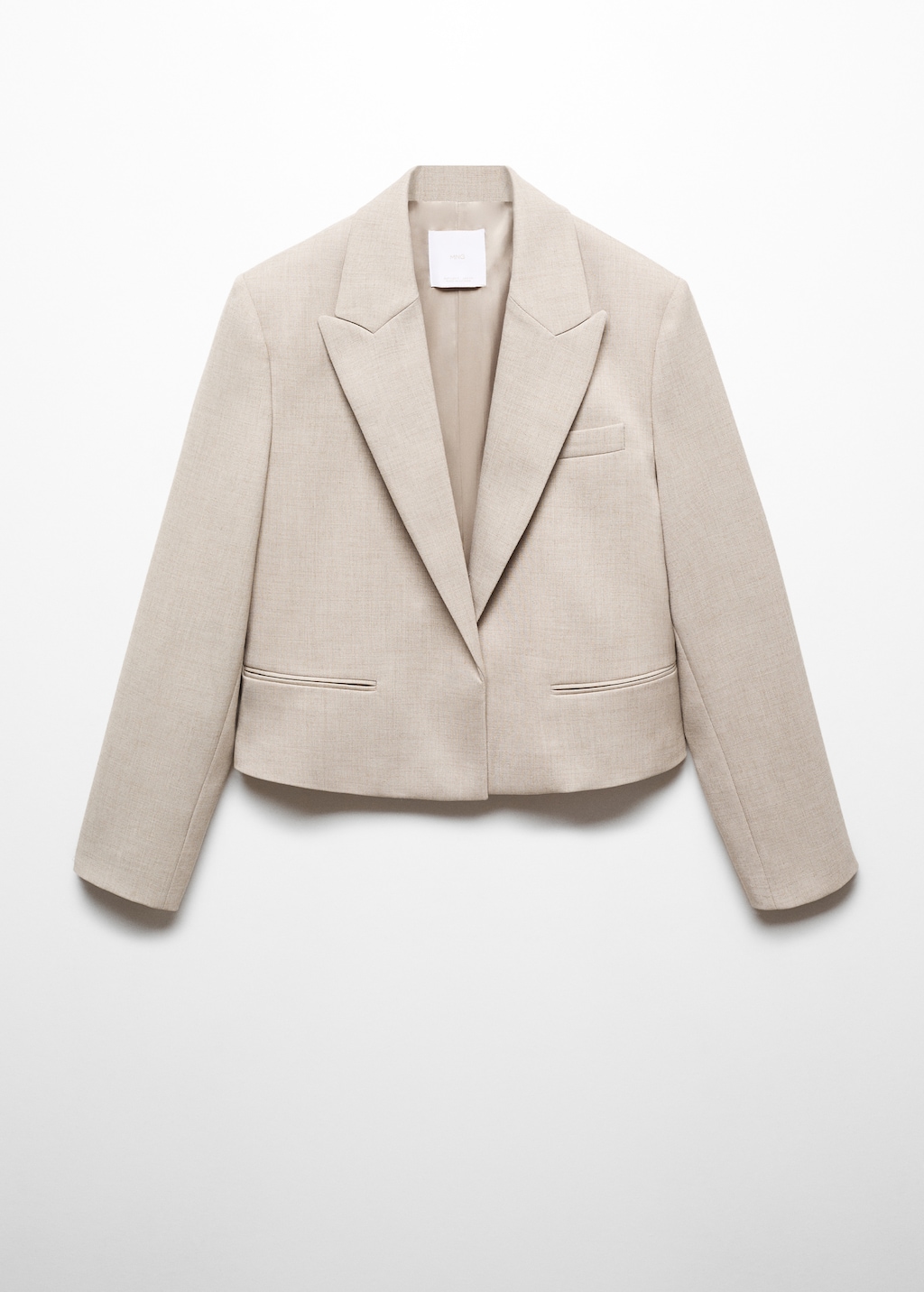 Cropped blazer with button - Article without model