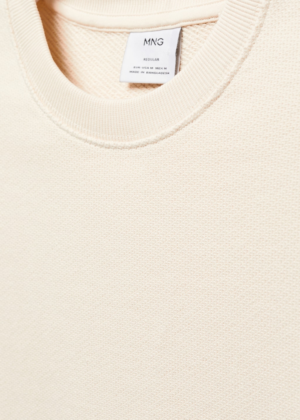 Structured cotton t-shirt - Details of the article 8