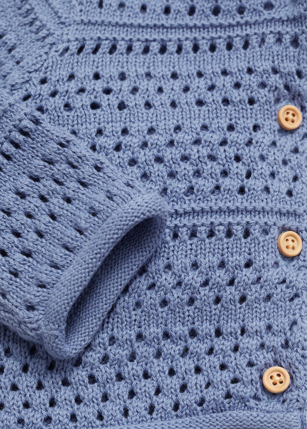 Openwork knit cotton cardigan - Details of the article 0