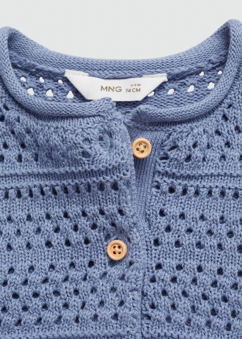 Openwork knit cotton cardigan - Details of the article 8