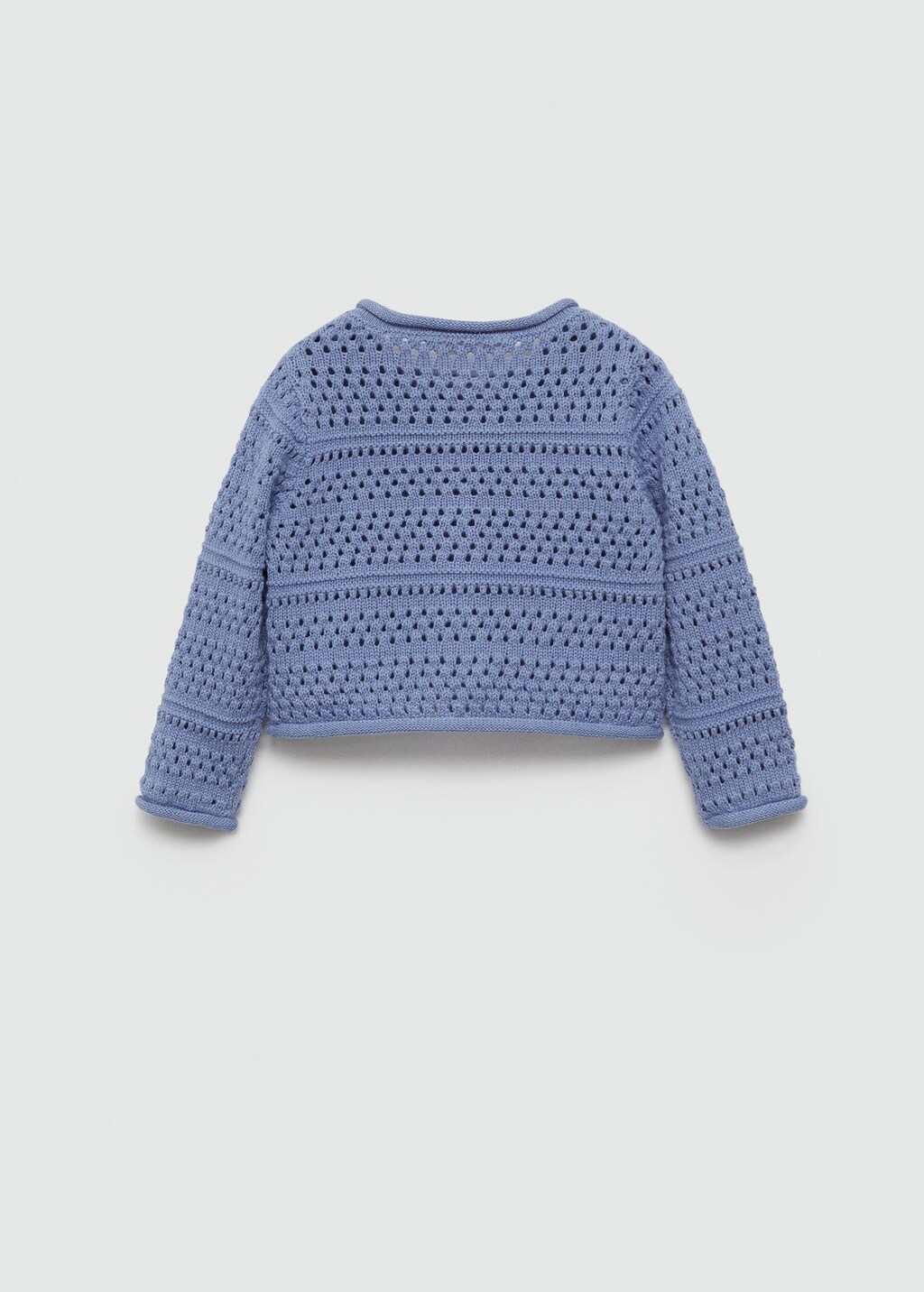 Openwork knit cotton cardigan - Reverse of the article