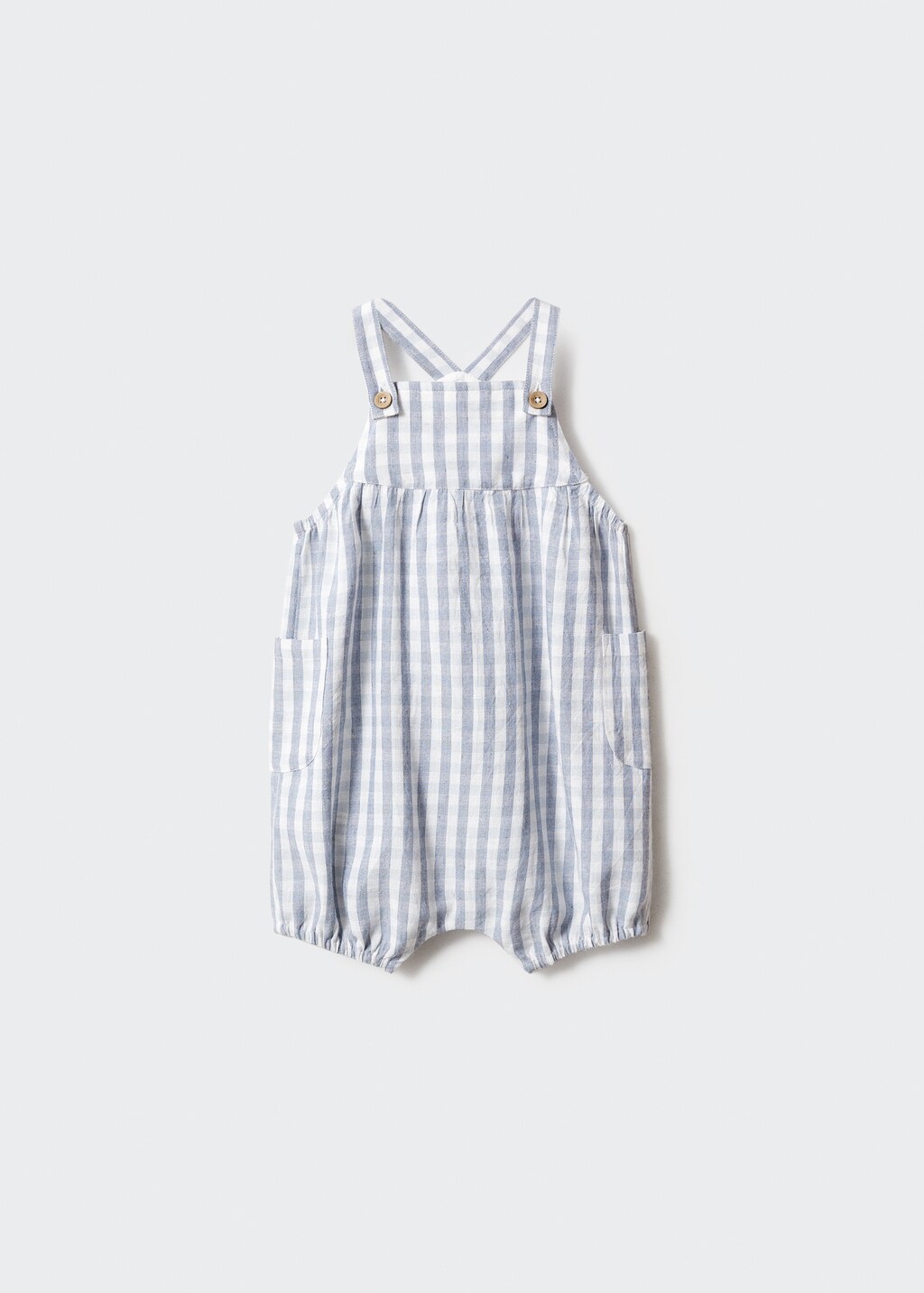 Gingham-check dungarees - Article without model