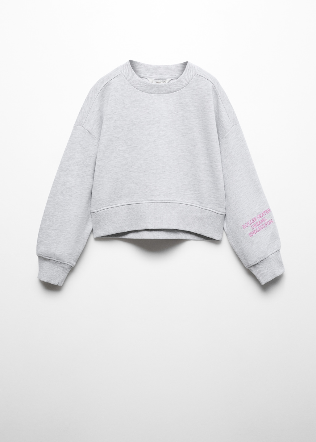 Cropped sweatshirt with message - Article without model