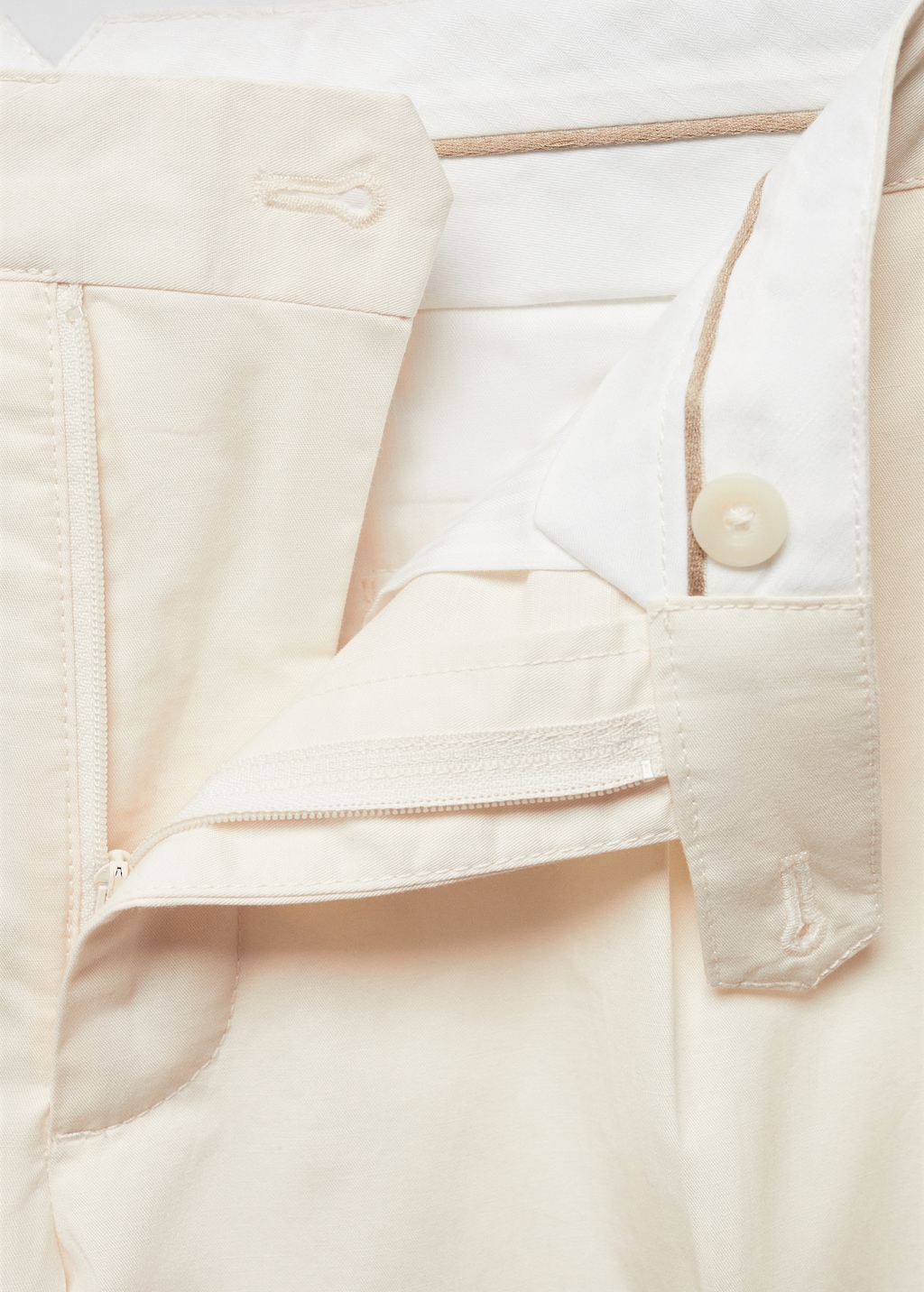 Cotton linen pleated trousers - Details of the article 8