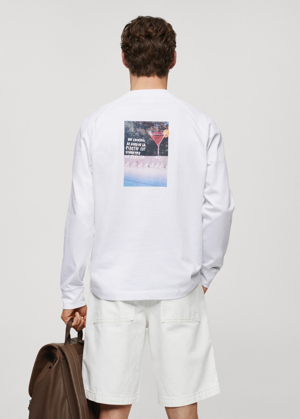 100% cotton sweatshirt with printed drawing - Reverse of the article