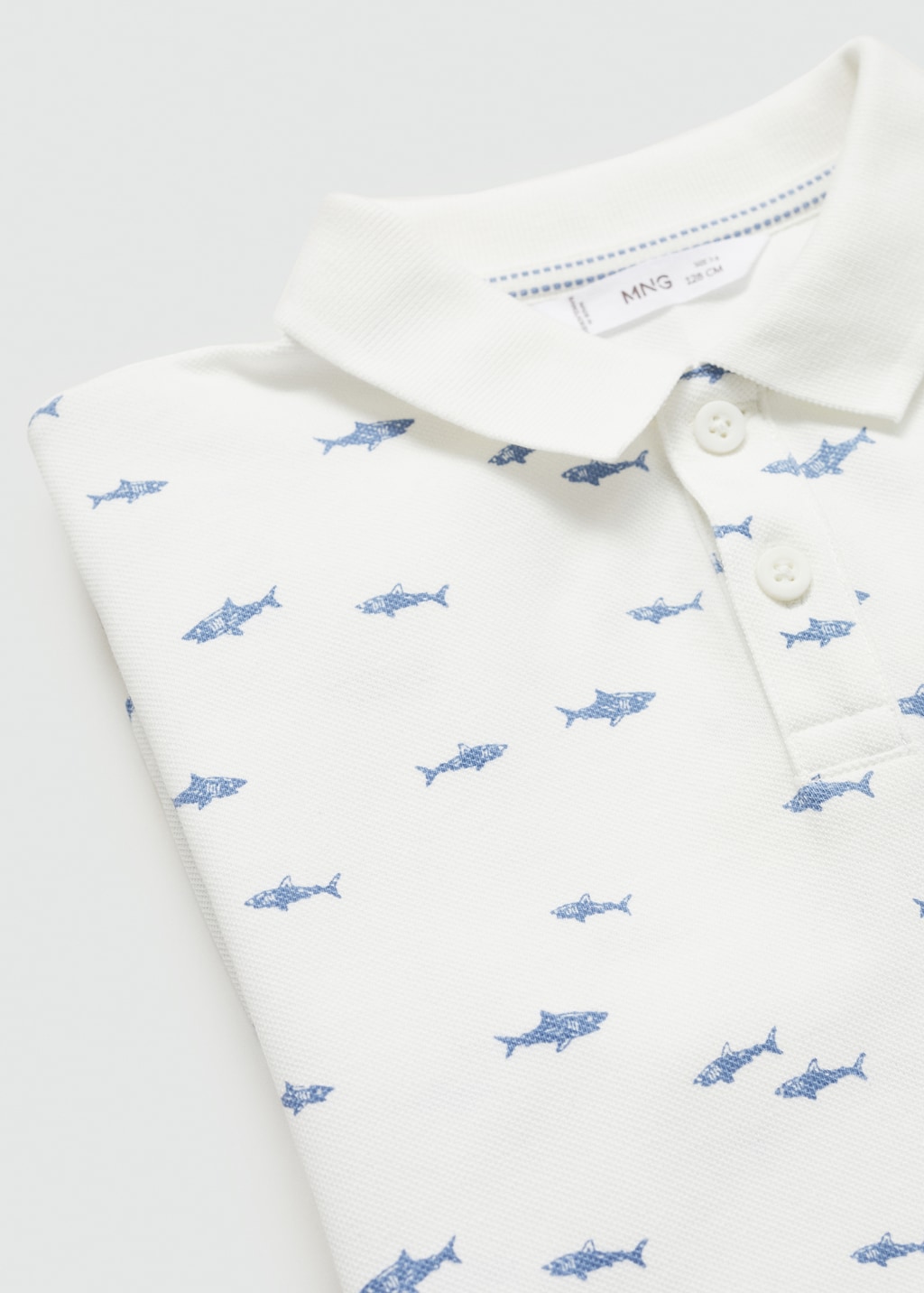 Shark-print polo shirt - Details of the article 8