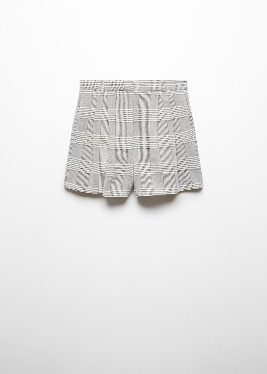 Check-print pleated shorts - Article without model