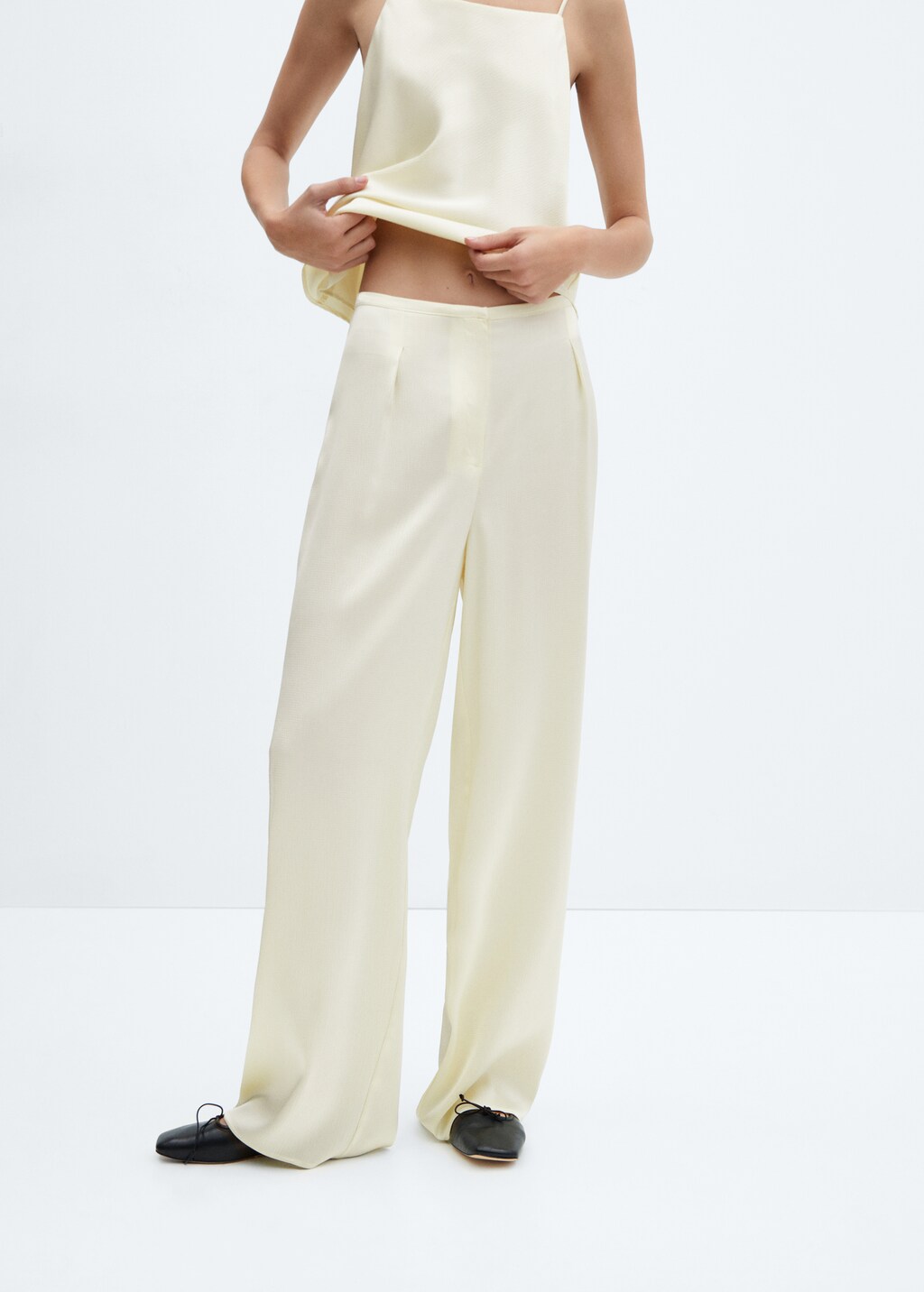 Flowy satin trousers - Medium plane