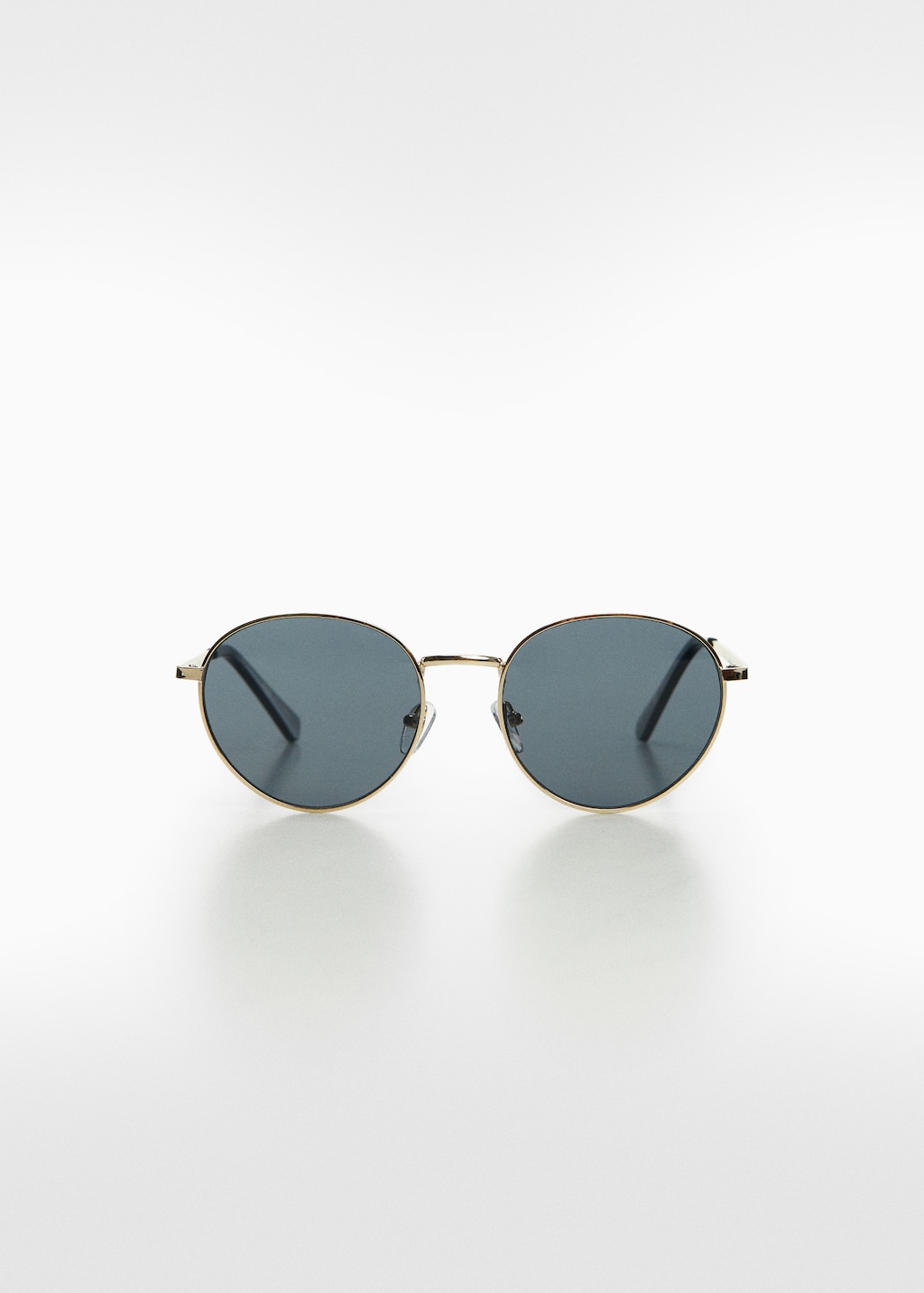 Round metal-rimmed sunglasses - Article without model