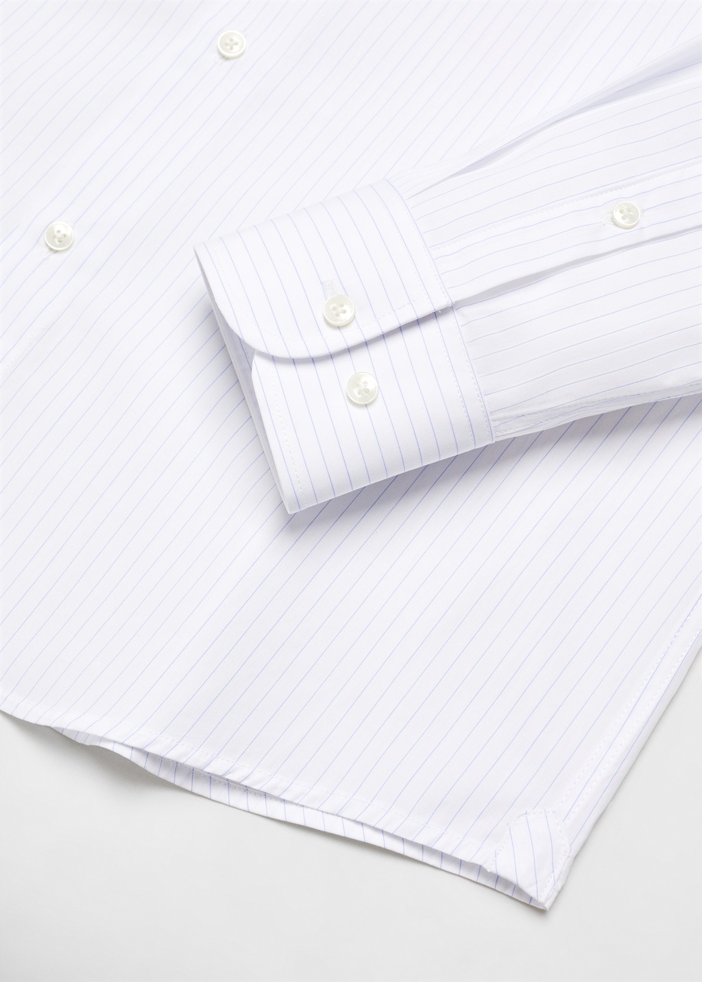 Slim-fit micro-print twill suit shirt - Details of the article 0