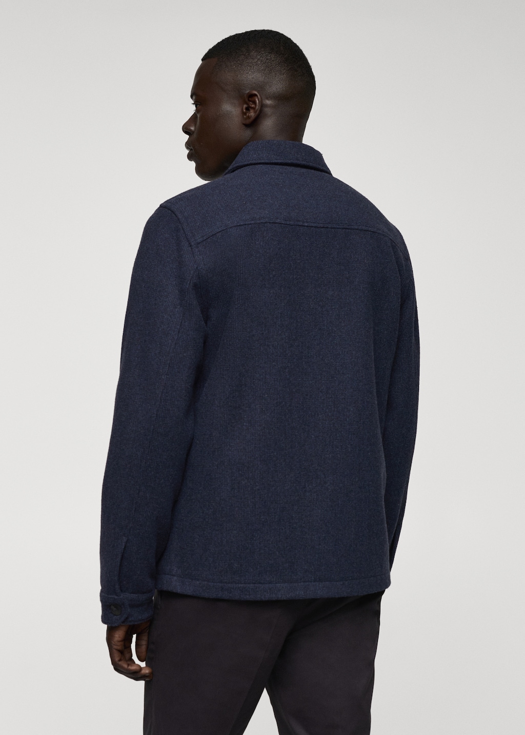 Double-faced wool overshirt with pockets - Reverse of the article