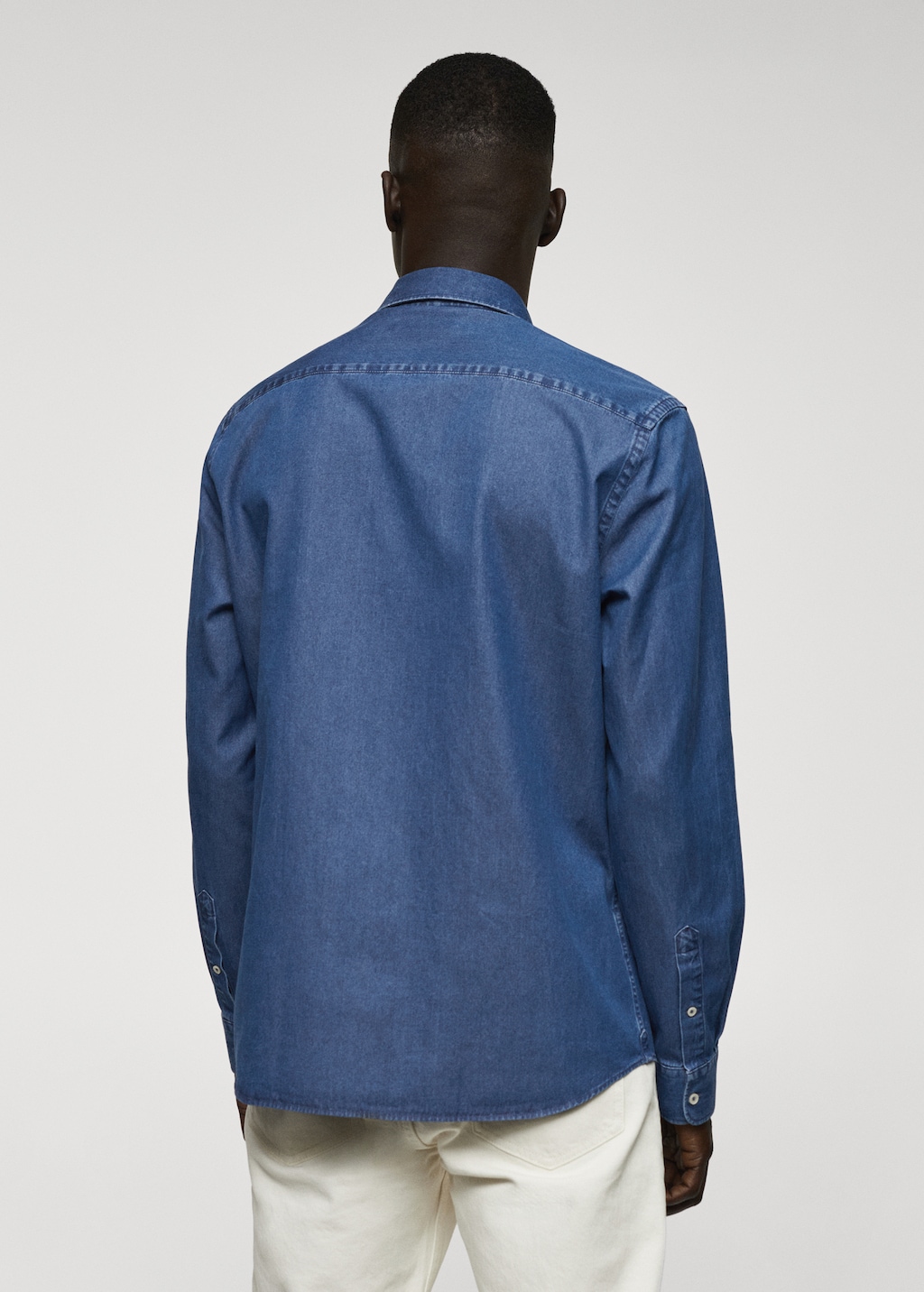 Regular-fit cotton chambray shirt - Reverse of the article