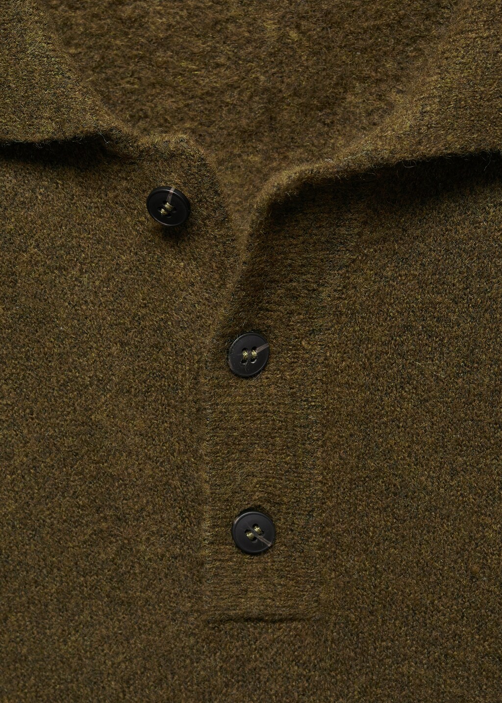 Strick-Poloshirt mit Mini-Bouclé - Detail des Artikels 8