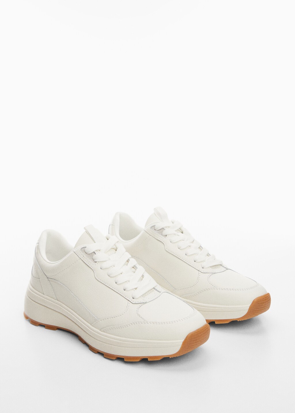 Lace-up leather sneakers - Medium plane