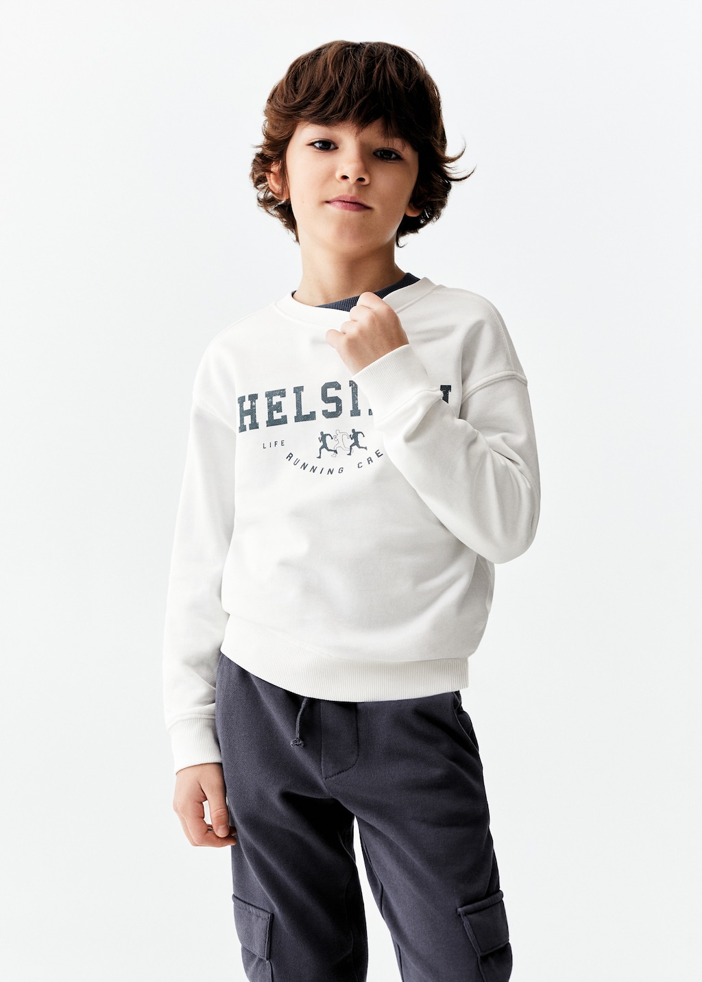 Message cotton sweatshirt - Medium plane