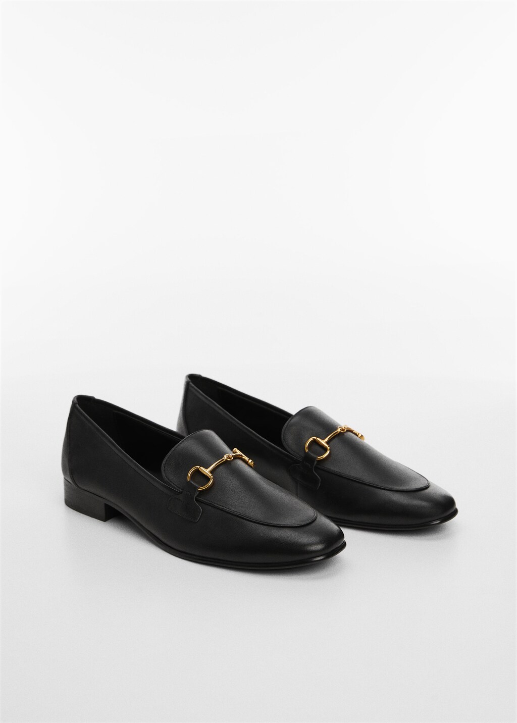 Leather loafers with metallic detail - Medium plane