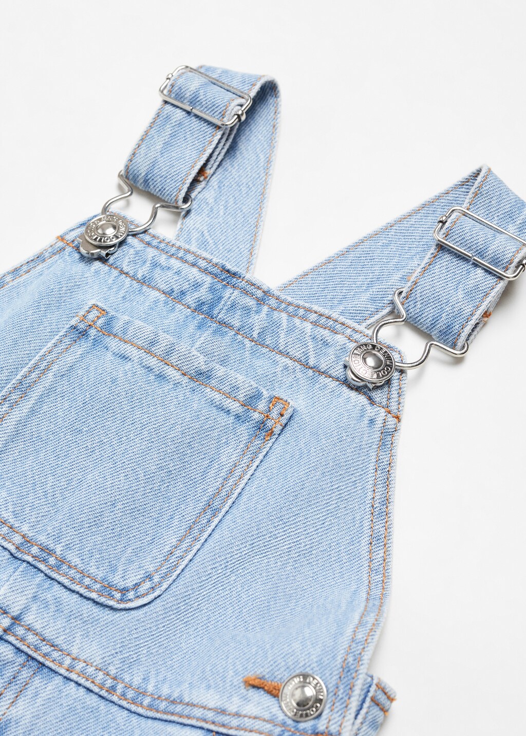 Long denim dungarees - Details of the article 8