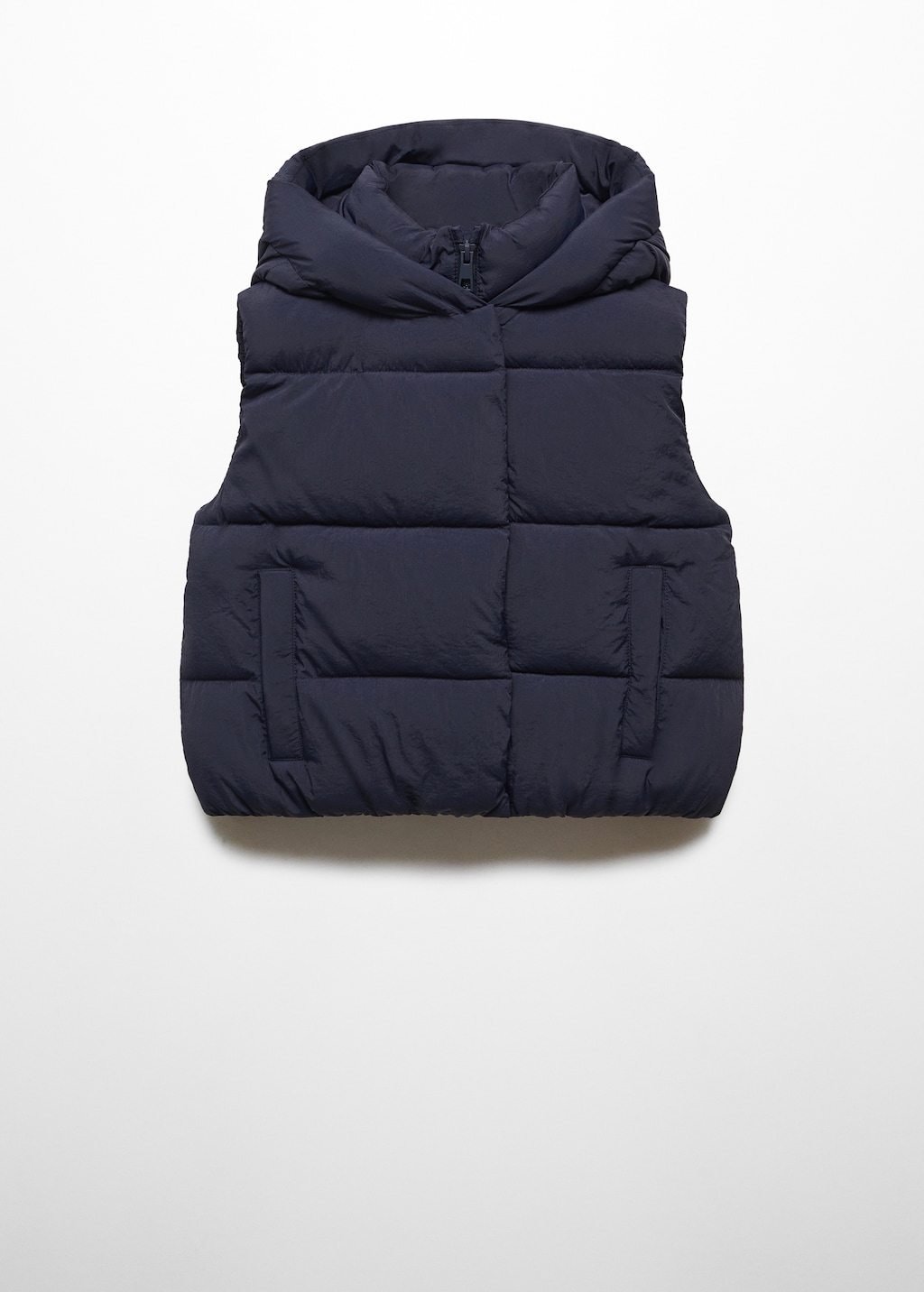 Quilted gilet with hood - Article without model