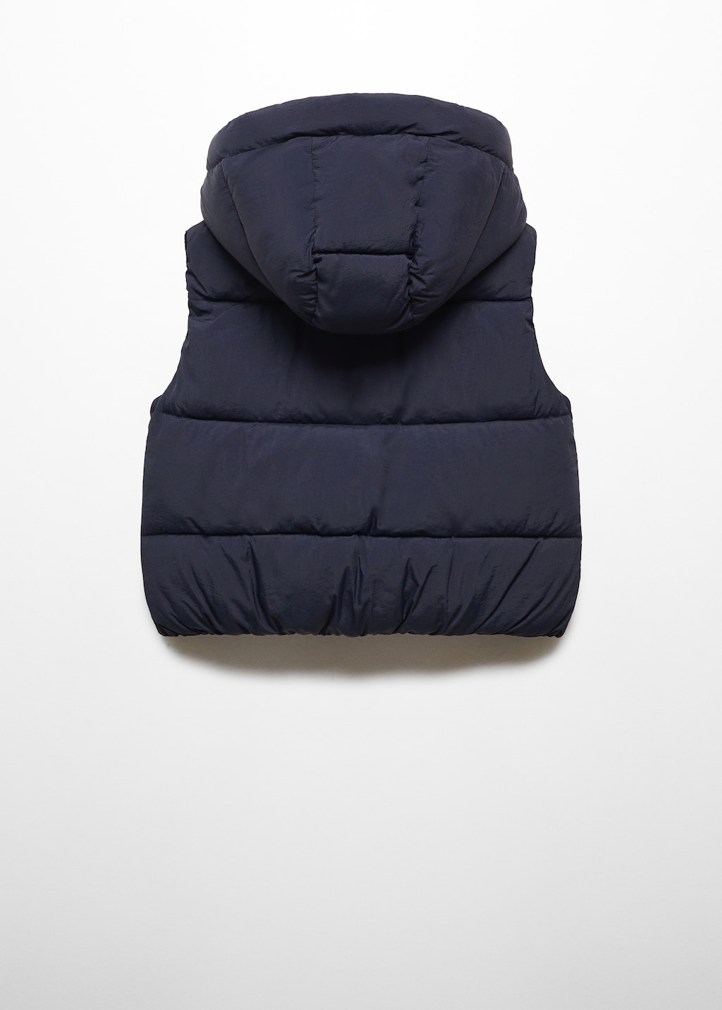 Quilted gilet with hood - Reverse of the article