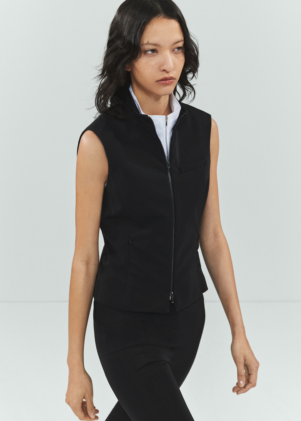 Zipper fitted vest - Medium plane