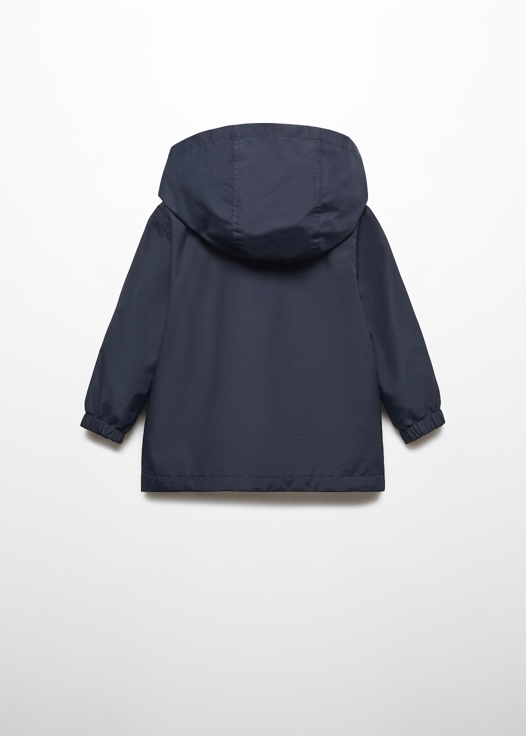 Hooded water-repellent parka - Reverse of the article