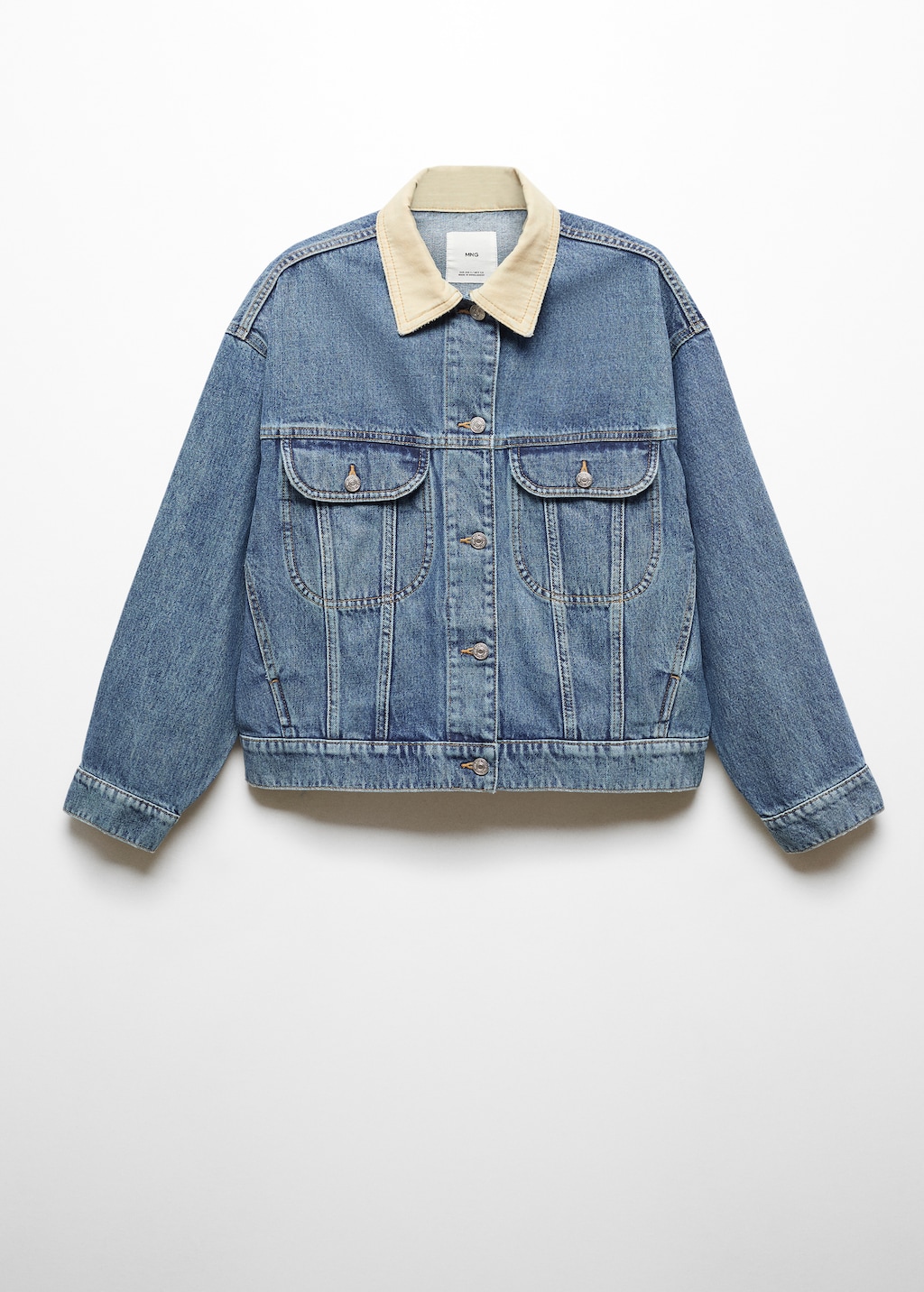 Contrast denim jacket - Article without model