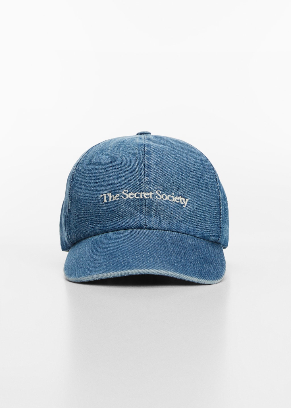 Denim cap with message - Medium plane