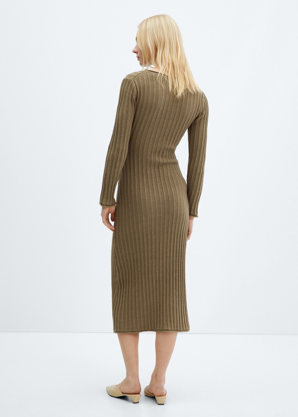 Ribbed knit dress - Reverse of the article