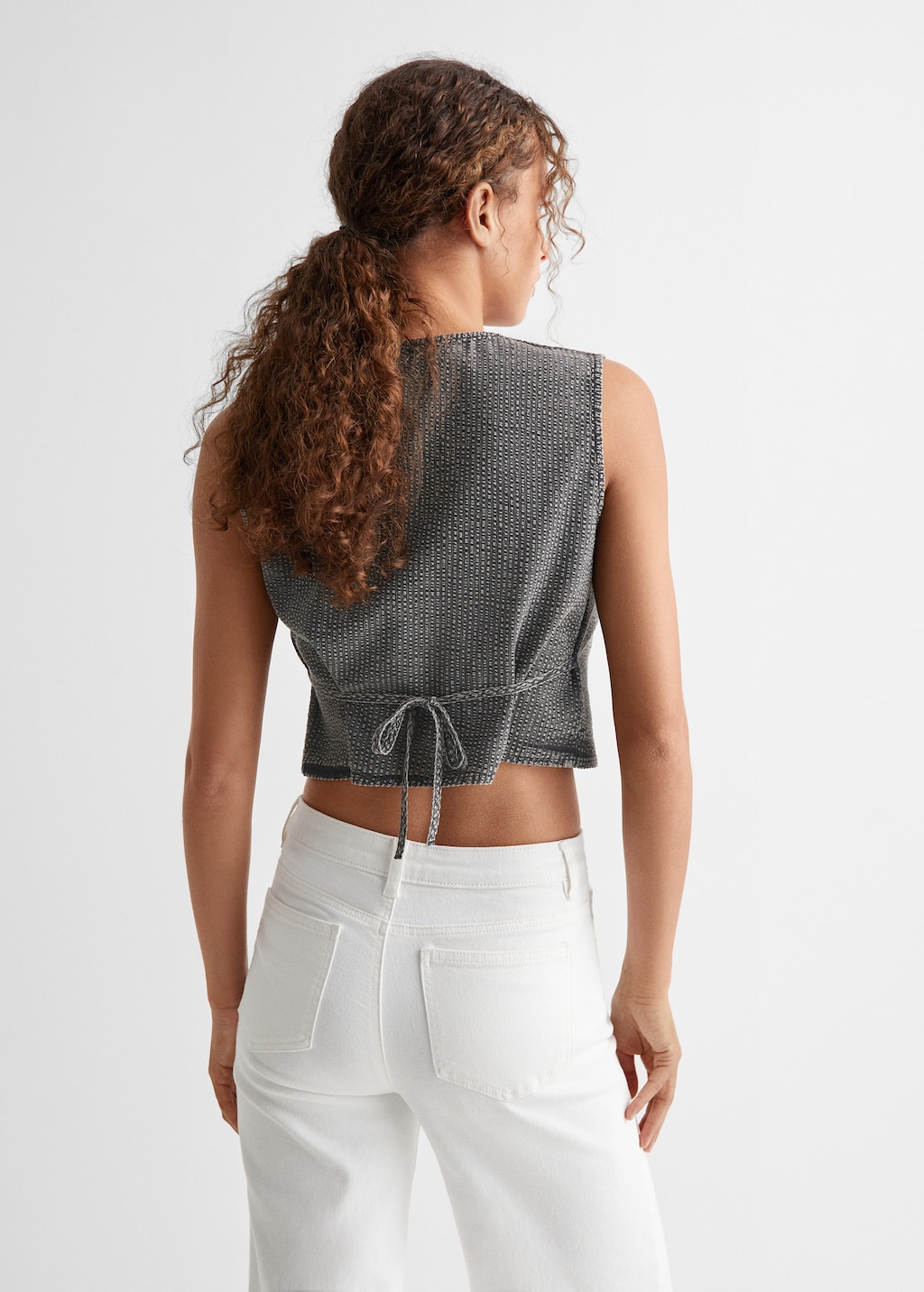 Gilet crop boutons - Verso de l’article