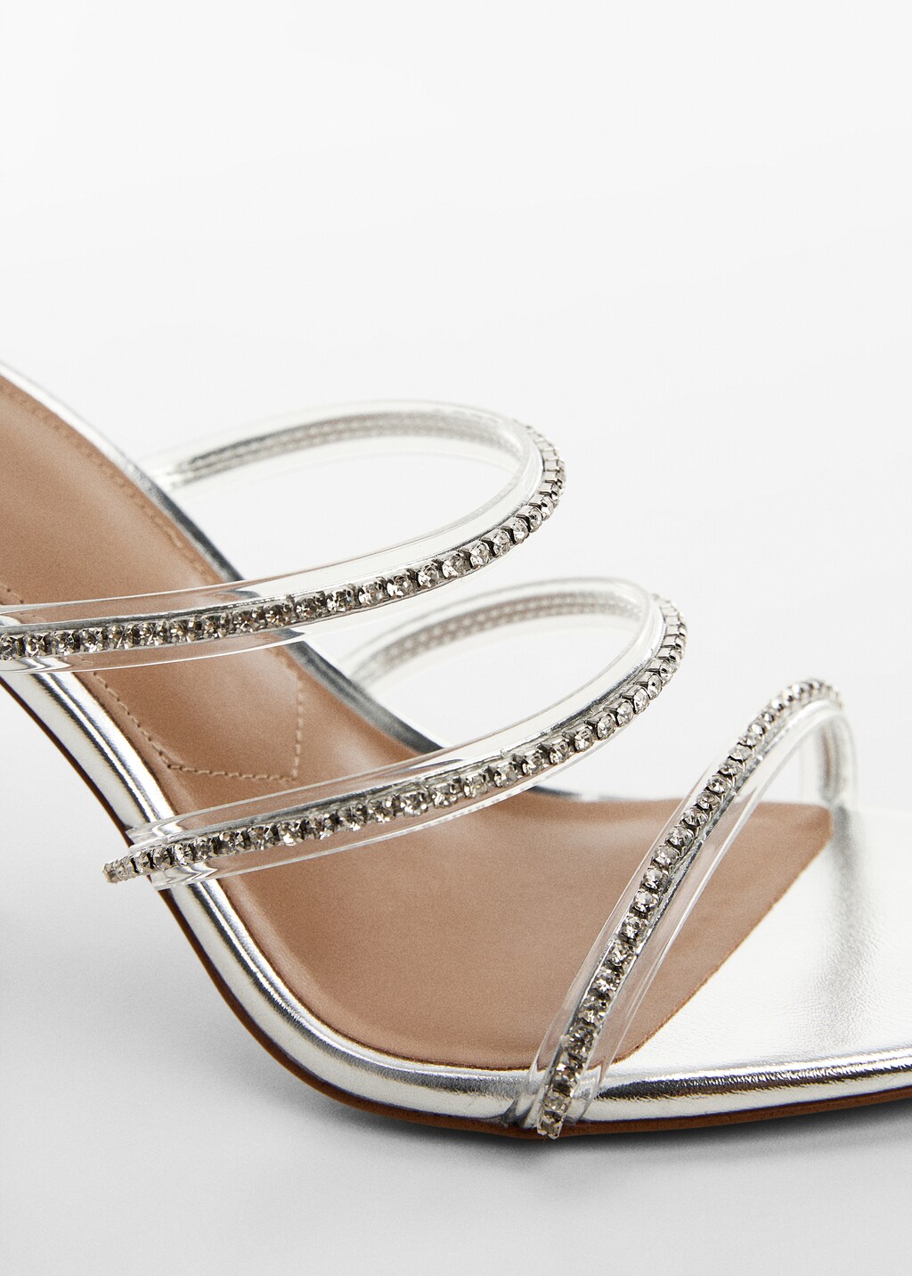 Heeled sandals with rhinestone straps - Details of the article 2