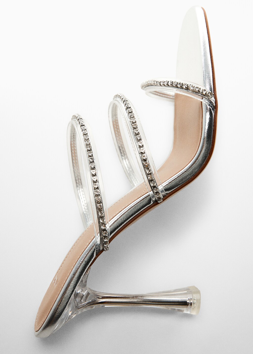 Heeled sandals with rhinestone straps - Details of the article 5