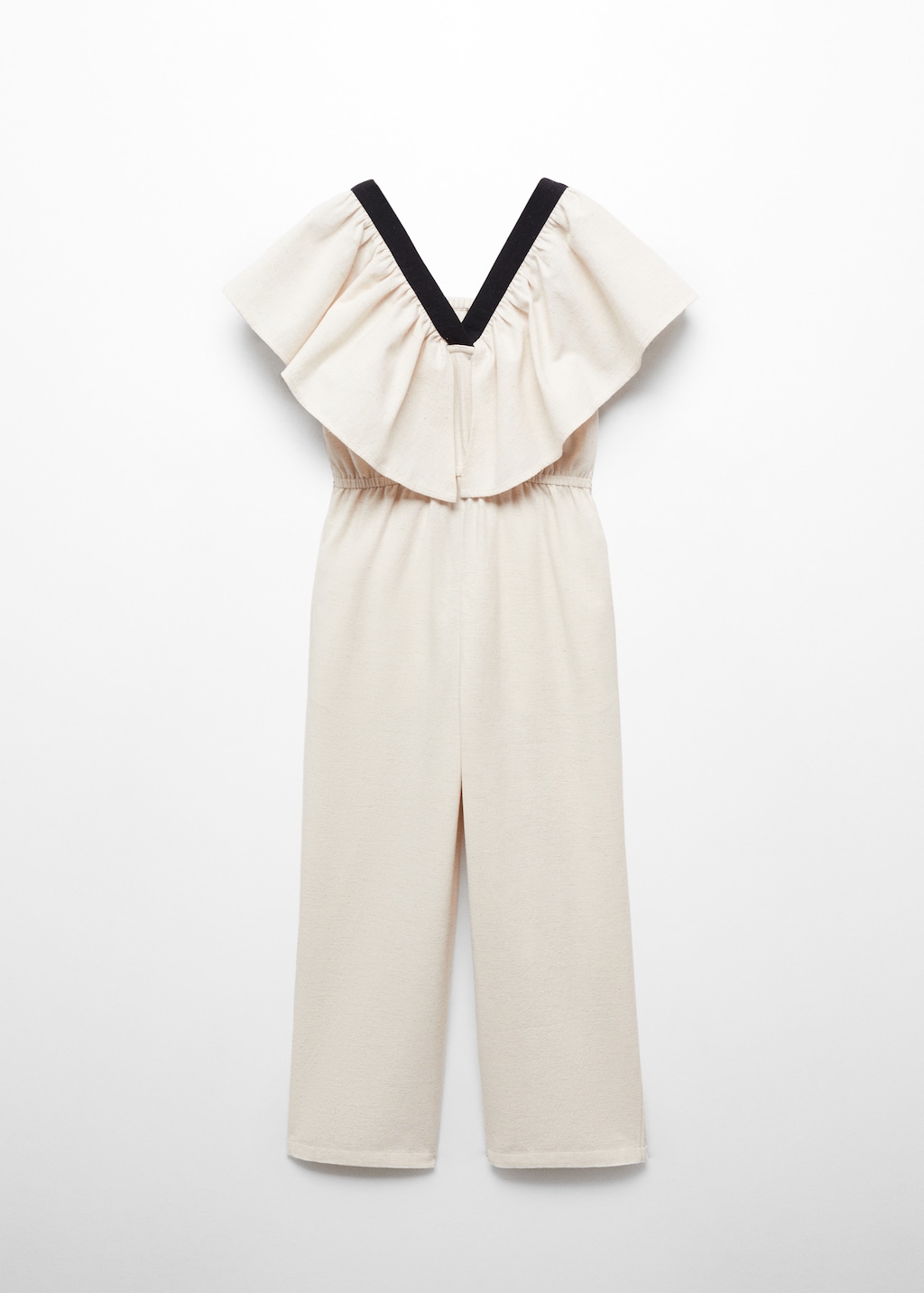 Linen ruffle jumpsuit - Reverse of the article