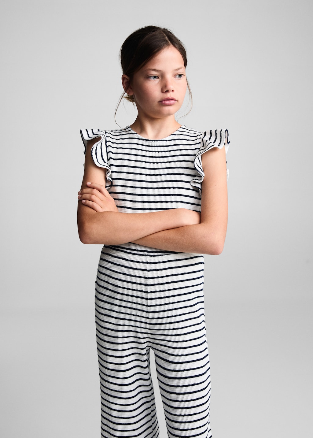 Ruffles striped jumpsuit - Medium plane