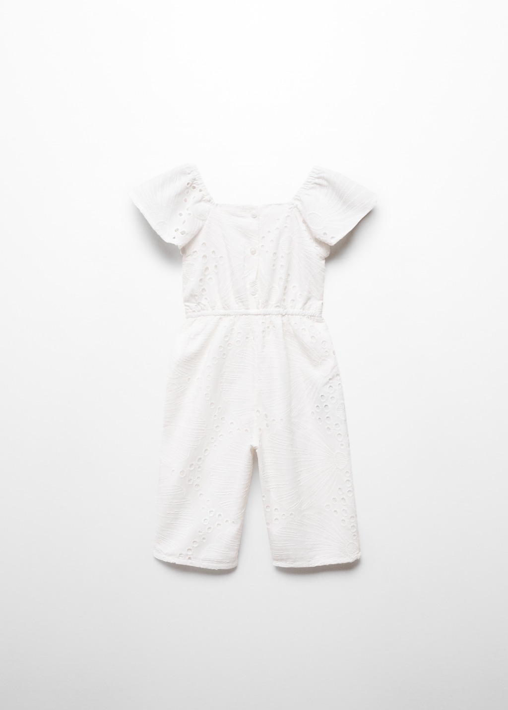 Jumpsuit met broderie anglaise - Achterkant van het artikel