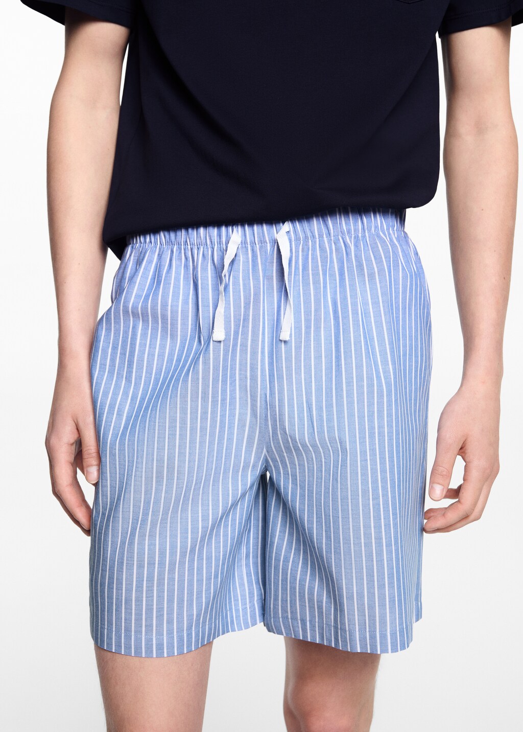 Striped cotton short pyjamas - Details of the article 6