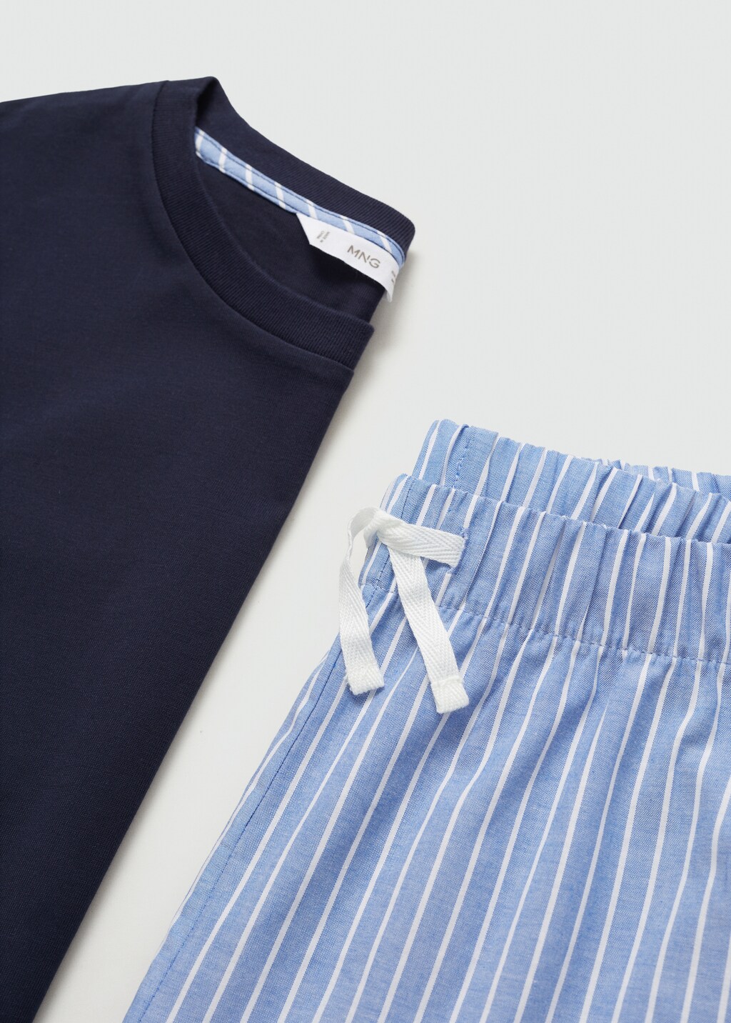 Striped cotton short pyjamas - Details of the article 8