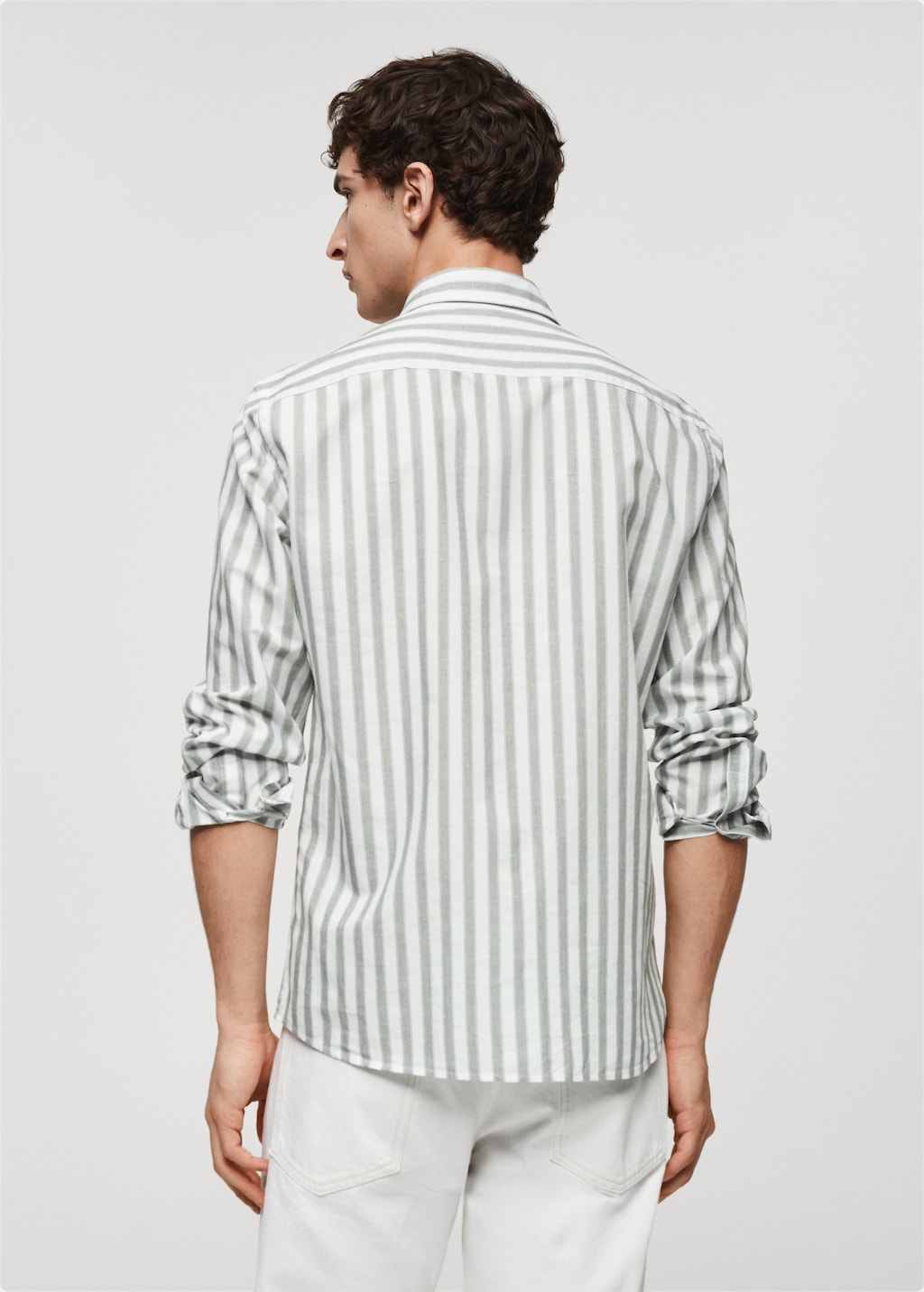 Linen Tencel-blend striped shirt - Reverse of the article